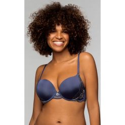 Biustonosz Claire Push-Up. Brązowe biustonosze bardotka Astratex, z haftami, z koronki. Za 84,99 zł.