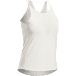 Koszulka turystyczna bez rękawów NH500 Fresh damska. Białe koszulki damskie QUECHUA, xl, bez wzorów, z bawełny, bez kołnierzyka, bez rękawów. Za 39,99 zł.