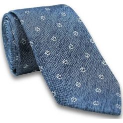 Modny Krawat Męski - Motyw Florystyczny -6,5cm- Chattier, Błękitno-Biały KRCH0884. Niebieskie krawaty męskie Chattier, z tkaniny, eleganckie. Za 39,00 zł.