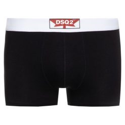 Bokserki Dsquared2 Underwear D9LC62420. Czarne bokserki męskie Dsquared2 Underwear, bez wzorów, z elastanu. W wyprzedaży za 129,00 zł.