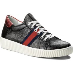 Sneakersy R.POLAŃSKI - 0923 Czarny Kryształ. Czarne półbuty damskie R.Polański, bez wzorów, ze skóry, bez obcasa, na płaskiej podeszwie, bez zapięcia. W wyprzedaży za 229,00 zł.