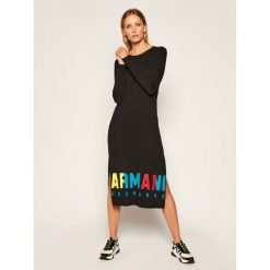 Sukienka codzienna Armani Exchange 6HYABC YJW3Z 1200. Czarne sukienki damskie Armani Exchange, na co dzień, s, bez wzorów, bez kołnierzyka, bez rękawów, proste. Za 389,00 zł.