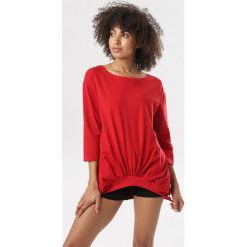 Czerwona Bluza Aquasea. Czerwone bluzy damskie Born2be, xl, bez wzorów, bez rękawów, bez kaptura. W wyprzedaży za 64,99 zł.