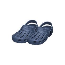 Playshoes Klapki dziecięce basenowe /Chodaki Aqua Beach Clog kolor marine - niebieski. Niebieskie buciki niemowlęce chłopięce marki Playshoes, z paskami. Za 23,00 zł.