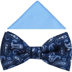 Granatowa mucha we wzór paisley A310. Muszki męskie Modini Moda Męska, na co dzień, bez wzorów, z tkaniny, eleganckie. Za 49,50 zł.