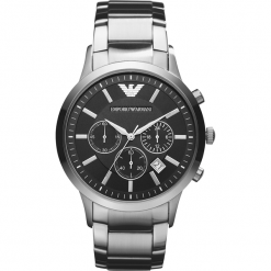 Zegarek EMPORIO ARMANI - Renato AR2434 Silver/Silver. Szare zegarki męskie Emporio Armani. Za 1590,00 zł.