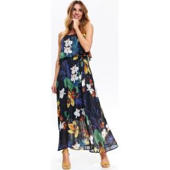 Sukienka damska we wzory. Sukienki damskie Top Secret, na co dzień, na lato, bez wzorów, z tkaniny, eleganckie, z okrągłym kołnierzem, bez rękawów, maxi. W wyprzedaży za 119,99 zł.