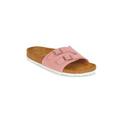 Klapki Birkenstock VADUZ. Różowe klapki damskie Birkenstock, bez wzorów, bez obcasa. Za 343,20 zł.