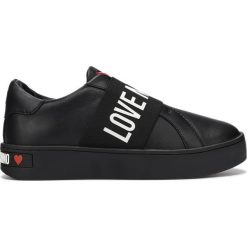 Love Moschino Tenisówki Czarny. Czarne trampki i tenisówki damskie Love Moschino, bez wzorów, z materiału, bez zapięcia. Za 855,95 zł.