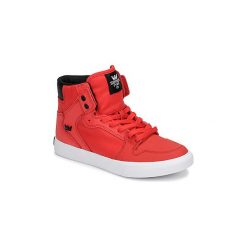 Buty Supra VAIDER. Czerwone trampki i tenisówki damskie Supra, bez wzorów, bez zapięcia. Za 489,00 zł.