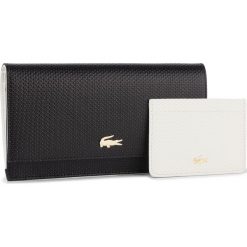 Duży Portfel Damski LACOSTE - Slim Wallet Cc Holder NF2738CE Black 000. Czarne portfele damskie Lacoste, bez wzorów, ze skóry. W wyprzedaży za 439,00 zł.
