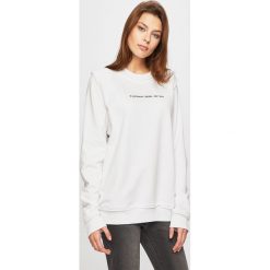 Diesel - Bluza. Białe bluzy damskie Diesel, s, z nadrukiem, z bawełny, bez rękawów, bez kaptura. W wyprzedaży za 479,90 zł.