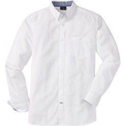 Koszula z długim rękawem bonprix biały. Białe koszule męskie bonprix, xl, bez wzorów, bez kołnierzyka, z długim rękawem. Za 69,99 zł.
