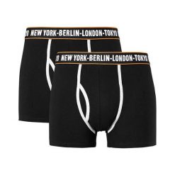 Cellbes Bokserki 2 Pack czarny male czarny XL. Czarne bokserki męskie Cellbes, z gumy. Za 118,00 zł.