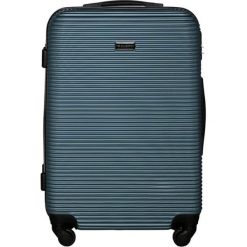 Walizki: Walizka w kolorze srebrno-niebieskim – (S)46 x (W)68 x (G)26 cm