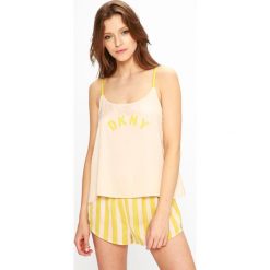 Dkny - Piżama. Różowe piżamy damskie DKNY, s, z nadrukiem, z poliesteru, bez rękawów. W wyprzedaży za 199,90 zł.
