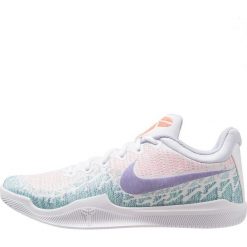 Nike Performance MAMBA RAGE Obuwie do koszykówki white/hyper grape/green glow/bright mango. Białe buty sportowe męskie marki Nike Performance, z materiału. Za 459,00 zł.