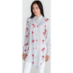 Versace Jeans Koszula Biały. Białe bluzki damskie Versace Jeans, m, w paski, z wiskozy, bez kołnierzyka, z długim rękawem. Za 1594,95 zł.