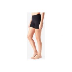 Spodenki slim Gym & Pilates FIT+500 damskie. Czarne szorty damskie DOMYOS, m, bez wzorów, z elastanu. Za 24,99 zł.