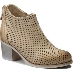 Buty zimowe damskie: Botki R.POLAŃSKI – 0855 Beż Nubuk