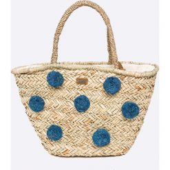 Pepe Jeans - Torebka. Szare torebki klasyczne damskie Pepe Jeans, w paski, z jeansu, duże. W wyprzedaży za 219,90 zł.