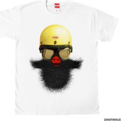 Koszulka ŚWINIOBRODY tshirt. Białe koszulki męskie Pakamera, m, z nadrukiem, z bawełny, klasyczne. Za 77,00 zł.