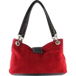 Torebki klasyczne damskie: Skórzana torebka w kolorze czerwonym – 26,5 x 18 x 12 cm