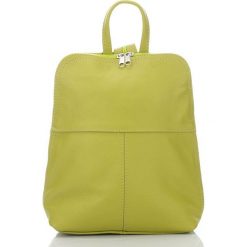 BEVERLY skórzany plecak damski Seledynowy. Zielone plecaki damskie marki Abruzzo, eleganckie. Za 129,00 zł.