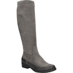 KOZAKI CASU DS009. Szare kozaki damskie marki Casu, bez obcasa, bez zapięcia. Za 219,99 zł.