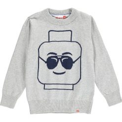 Bluza "Sebastian 306" w kolorze szarym. Szare bluzy chłopięce marki LEGO Wear, z nadrukiem, z bawełny. W wyprzedaży za 92,95 zł.