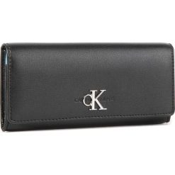 Duży Portfel Damski CALVIN KLEIN JEANS - Ckj Monogram Hw Long Fold K60K605904 BDS. Czarne portfele damskie Calvin Klein Jeans, bez wzorów, z jeansu. W wyprzedaży za 239,00 zł.