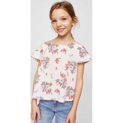 Mango Kids - Top dziecięcy Toia 110-164 cm. Szare bluzki dziewczęce marki Mango Kids, z materiału, z okrągłym kołnierzem. Za 89,90 zł.