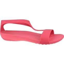Crocs W Serena Sandals 205469-611 sandały sportowe damskie czerwone 39/40. Czerwone klapki damskie Crocs, w paski, z materiału, na wysokim obcasie. W wyprzedaży za 139,99 zł.