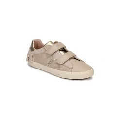Buty Dziecko Geox J KILWI GIRL. Brązowe trampki dziewczęce Geox, bez wzorów, bez zapięcia. Za 197,40 zł.
