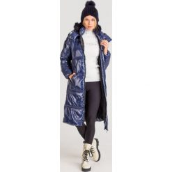 PIKOWANY PŁASZCZ MY TWIN Twinset. Niebieskie kurtki damskie Twinset, xxs, z aplikacjami, z materiału. Za 1129,00 zł.