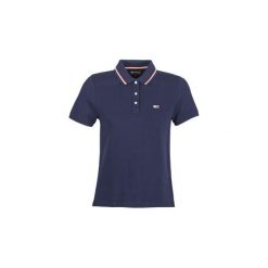 Koszulki polo z krótkim rękawem Tommy Jeans TJW TOMMY CLASSICS POLO. Niebieskie koszulki damskie Tommy Jeans, s, bez wzorów, z jeansu, polo, z krótkim rękawem. Za 215,10 zł.