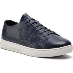 Sneakersy EMPORIO ARMANI - X4X238 XF254 00006 Night. Niebieskie sneakersy męskie Emporio Armani, bez zapięcia. W wyprzedaży za 449,00 zł.