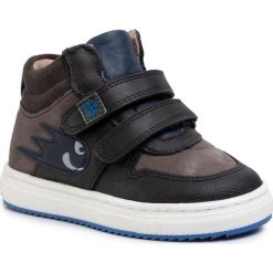 Sneakersy GARVALIN - 191357 A-Marengo Y Nero. Szare trampki chłopięce Garvalin, bez wzorów, ze skóry, bez zapięcia. W wyprzedaży za 159,00 zł.