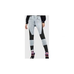 Jeansy slim fit Diesel SLANDY-HIGH-SP 0890M. Niebieskie jeansy damskie Diesel, m, bez wzorów, z jeansu. Za 938,46 zł.