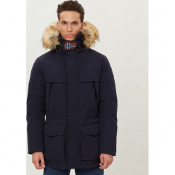 Skidoo Open Long PARKA BLUE MARINE. Niebieskie parki męskie Napapijri. Za 1934,99 zł.