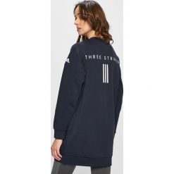 Adidas Performance - Bluza. Niebieskie bluzy damskie z kieszeniami marki adidas Performance, s, z bawełny, bez kaptura. Za 199,90 zł.