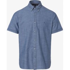 Tommy Hilfiger - Koszula męska, niebieski. Niebieskie koszule męskie TOMMY HILFIGER, m, z nadrukiem, bez kołnierzyka, z krótkim rękawem. Za 299,95 zł.