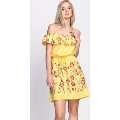 Sukienki: Żółta Sukienka Maxi Floral