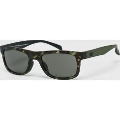 Adidas Originals - Okulary AOR005.140.030. Zielone okulary przeciwsłoneczne męskie adidas Originals, z materiału, prostokątne. W wyprzedaży za 129,90 zł.
