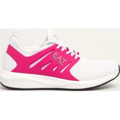 EA7 Emporio Armani - Buty. Białe buty sportowe damskie EA7 Emporio Armani, z materiału. W wyprzedaży za 499,90 zł.