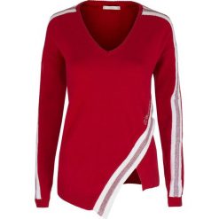 Sweter Gaudi Jeans. Czerwone swetry damskie Gaudi, bez wzorów, z jeansu, bez rękawów, bez kaptura. Za 169,00 zł.