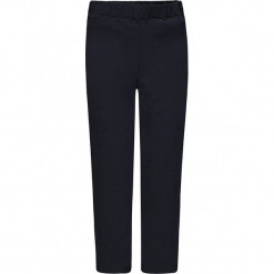 Legginsy w kolorze granatowym. Białe legginsy dziewczęce marki Marc O'Polo Junior, z nadrukiem, z okrągłym kołnierzem, z długim rękawem. W wyprzedaży za 42,95 zł.