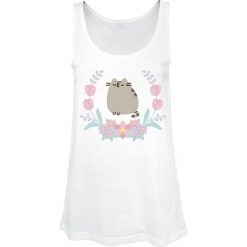 Topy damskie: Pusheen Kiss Top damski biały