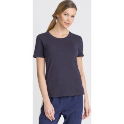 T-SHIRT VAGARE Max Mara Leisure. Niebieskie t-shirty damskie Max Mara Leisure, s, z aplikacjami, z elastanu, z okrągłym kołnierzem. Za 185,00 zł.