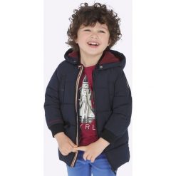 Mayoral - Kurtka dziecięca 92-134 cm. Niebieskie kurtki chłopięce Mayoral, bez wzorów, z elastanu, długie, z kapturem. Za 217,90 zł.